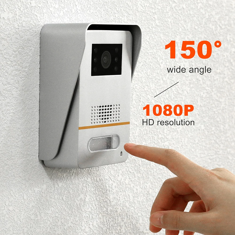 Видеодомофон HomeFong Wi Fi TUYA Smart Life IP видеодомофон для виллы сенсорный экран 150 °