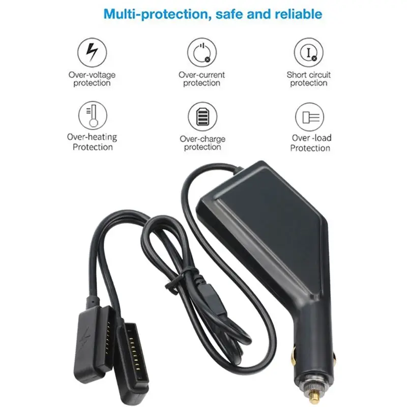 

2 In 1 Overcharge Protection USB Car Charger Remote Control Battery Intelligent Charging Device for dji Mavic Pro 27RA