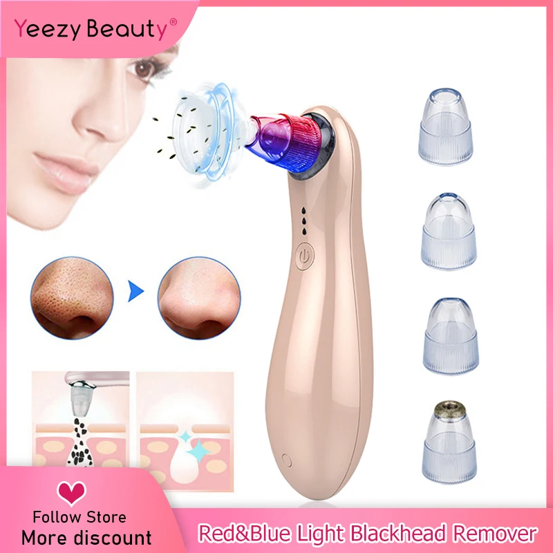 Электрический вакуумный прибор для удаления черных точек с красным и синим