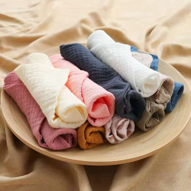 5 Pcs Cotton Baby Muslin Towel Square Infants Saliva Towel Newborn Burp Cloths for Baby Face Washcloth Handkerchief Baby Bibs