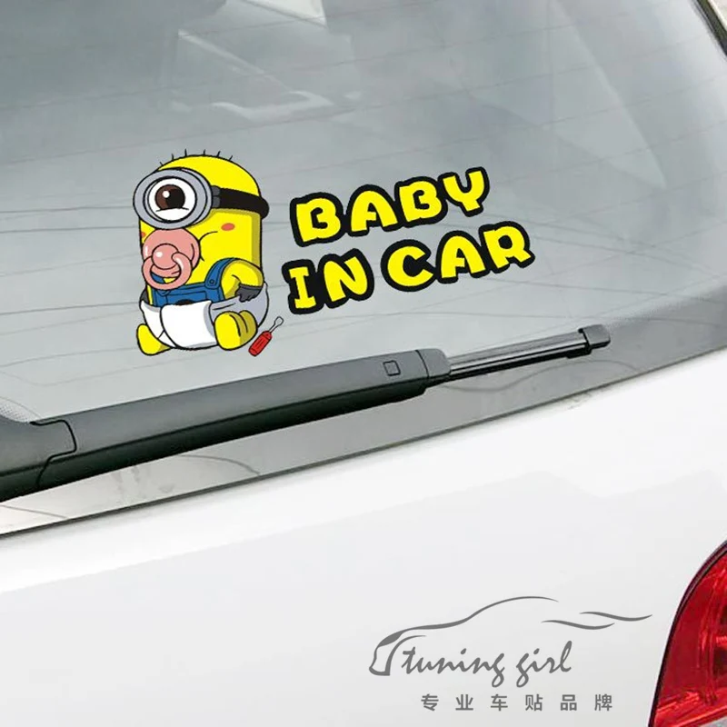 

19CM*10CM Car Stickers Baby In Car On Board Cartoon Lovely Cute Funny Creative Decals Auto Tuning Styling D20