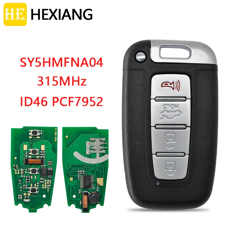 

HEXIANG Car Remote Key For Hyundai Elantra Genesis Veloster Equus Tucson Sonata Azera 2009-2015 With ID46 PCF7952 Chip 315MHz