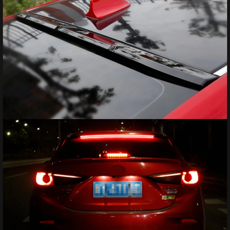 Для Mazda 3 Axela Sedan 2014 2015 2016 внешний вид ABS пластик задний Багажник крыло с