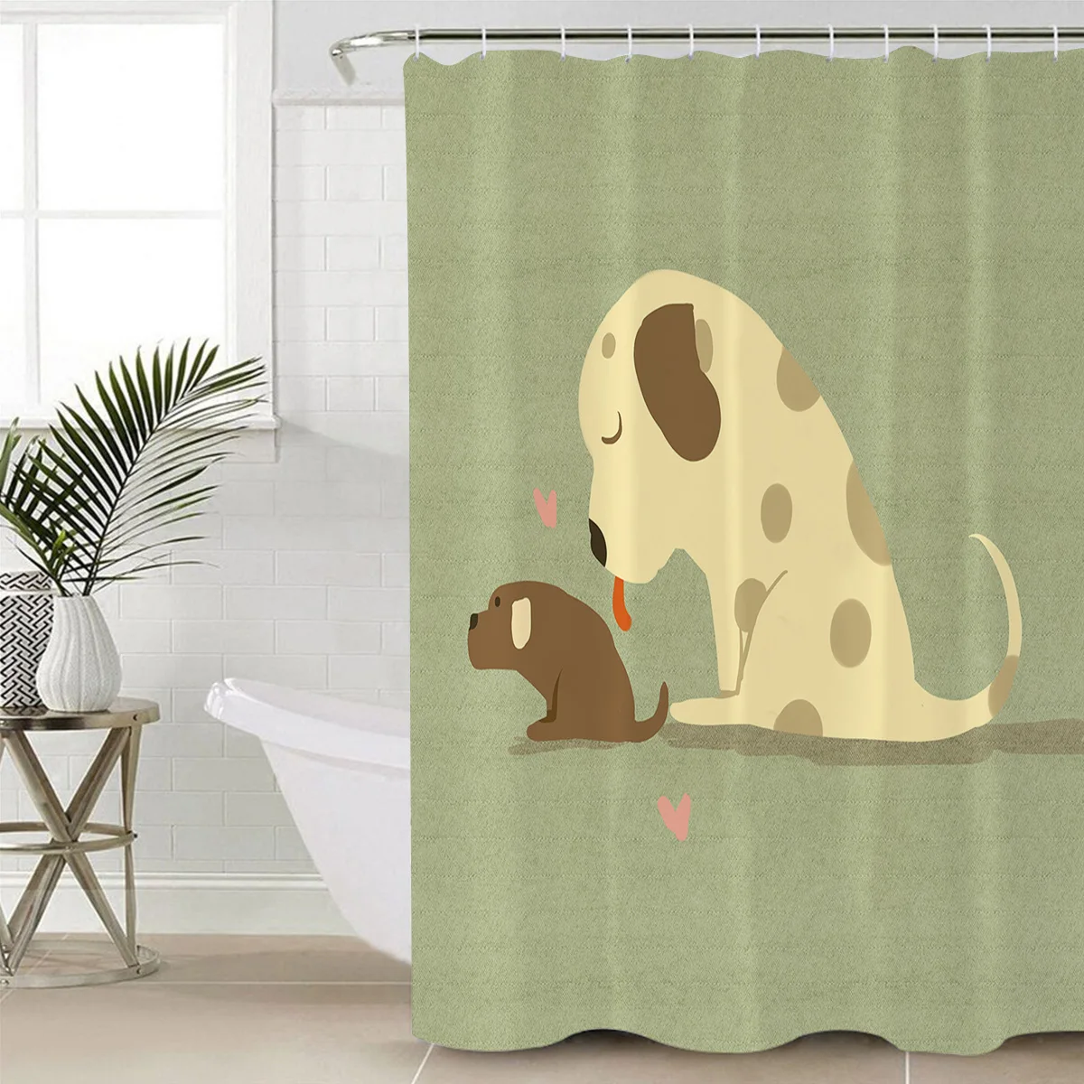 Водонепроницаемый декоративный чехол из полиэстера с 12 крючками для ванной