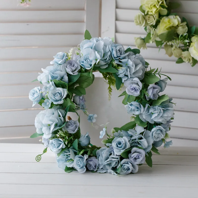 

Artificial Peony Flower Wreath Wreath 20-Inch Beautiful Handcrafted Mix Flowers Front Porch Wedding Holiday Party Decoration