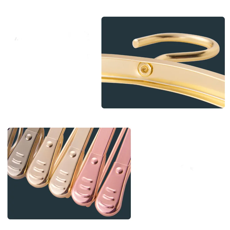 

5pcs Thicken Aluminium Alloy Drying Rack Durable Anti-slip Clothes Rack Adult Child Coat Wardrobe Space Saver Storage Hangers