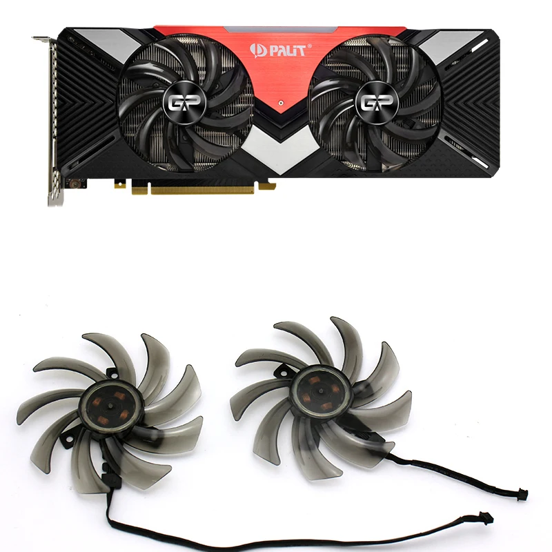 

2pcs/Set GA91S2U GPU Cooler 85MM Fan 4PIN For Palit GeForce RTX 2080 GAMING PRO/DUAL Graphics Cards As Replacement Cooling Fans