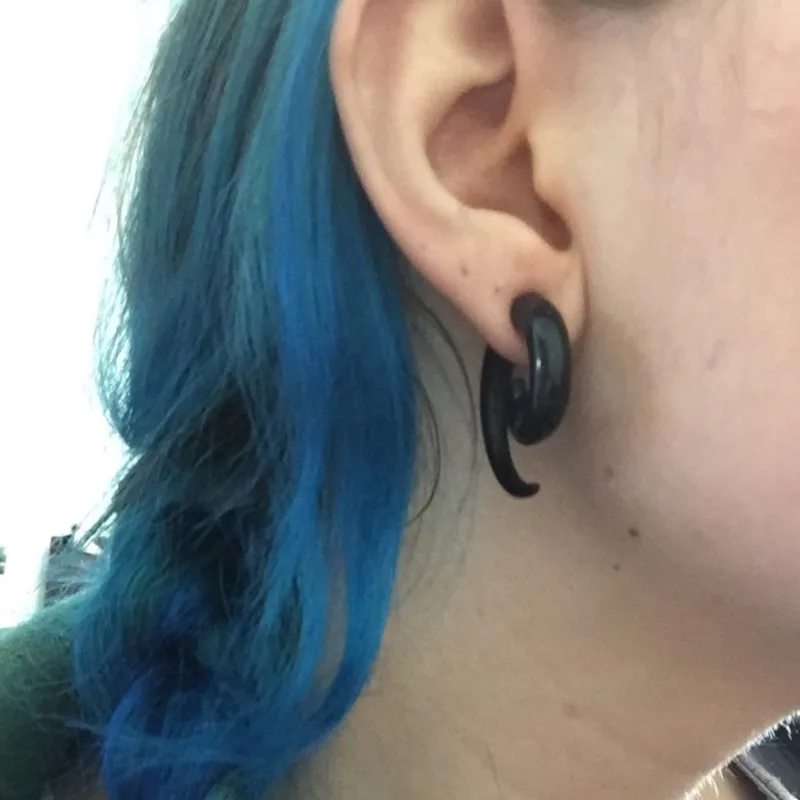 Черные акриловые туннели MODRSA в стиле панк спиральные конические калибры плодов