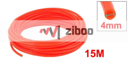 

6mmx4mm 15M 49Ft Fleaxible PU Tube Pneumatic Polyurethane Hose Long Orange.