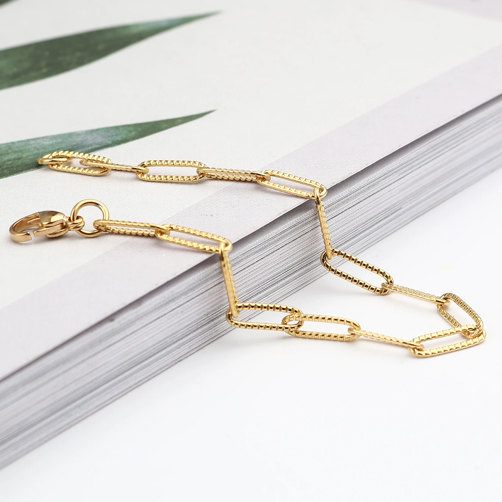 Распродажа женских браслетов цепочка из нержавеющей стали браслеты золотого
