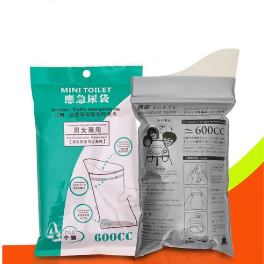 4 шт./компл. одноразовые мочи сумки кемпинг туалет сумка для путешествий на