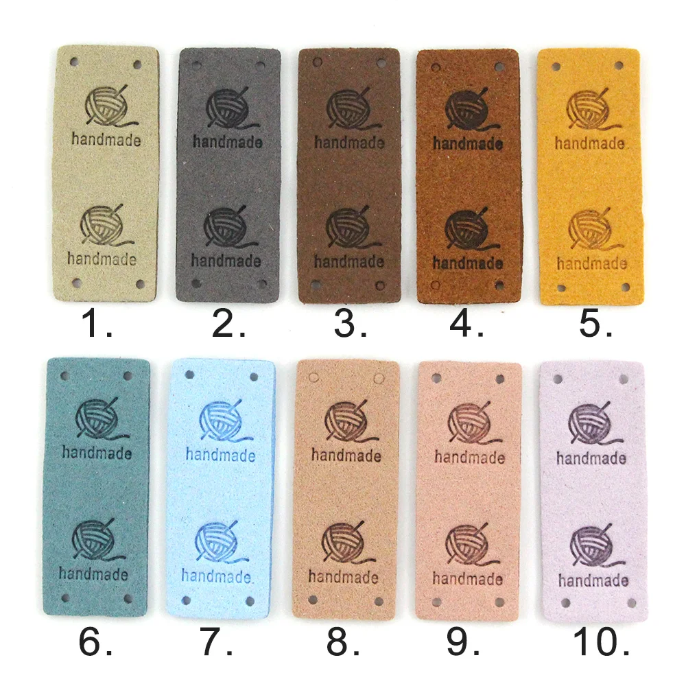 20 штук шарики пряжи кожанная этикетка для одежды ручной работы этикетки теги