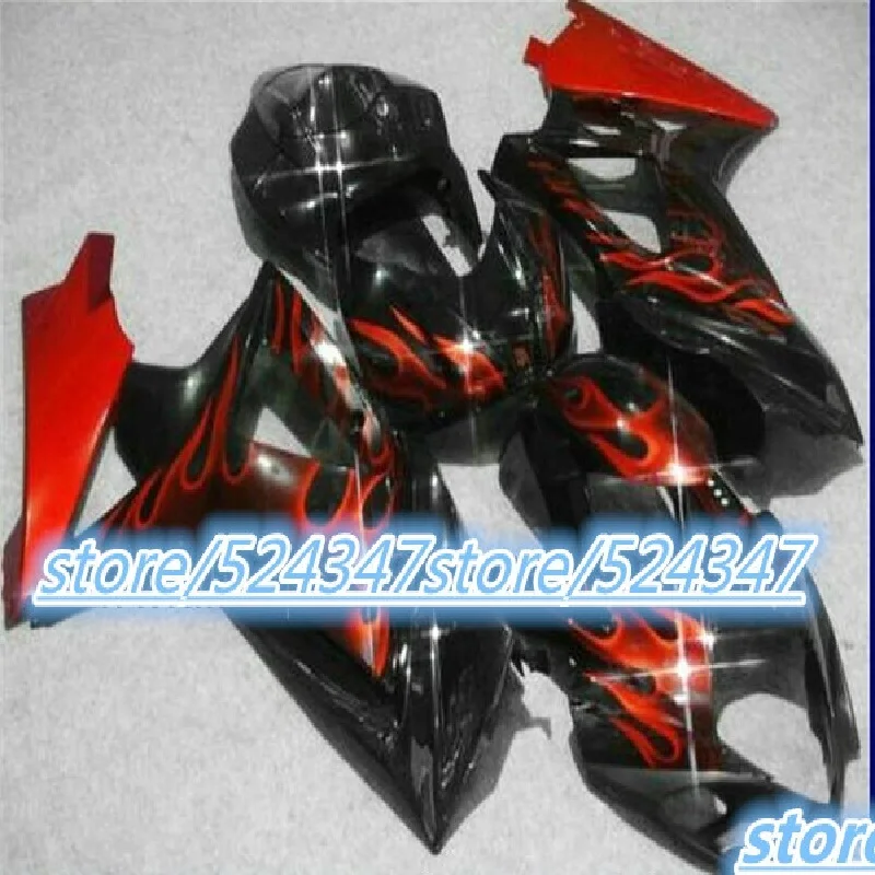 

Обновленный обтекатель для мотоцикла SUZUKI 2007 2008 GSXR1000 K7 ABS гоночный полный комплект обтекателей 07 08 GSXR 1000 красное пламя черные комплекты