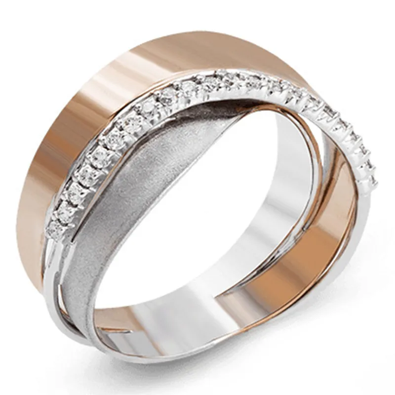 

Vintage Punk Golden Rings Women Classic Party Jewelry14K Rose Gold Fine Jewelry