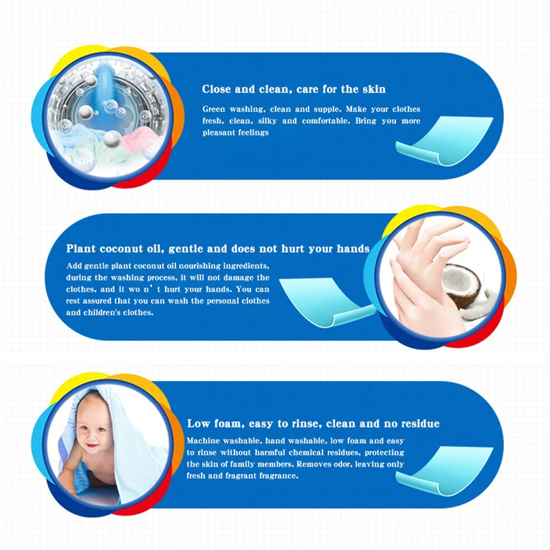 20 шт. эффективная новая формула стирального порошка мягкое супер