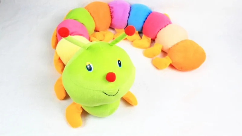 [Забавные] 50 ~ 200 см красочные рисунками из мультфильмов caterpillar плюшевые игрушки