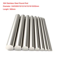 1pcs 304 stainless steel round rod sus304 bar dia 3456810121415161820mm lenght 500mm anti corrosion diy material
