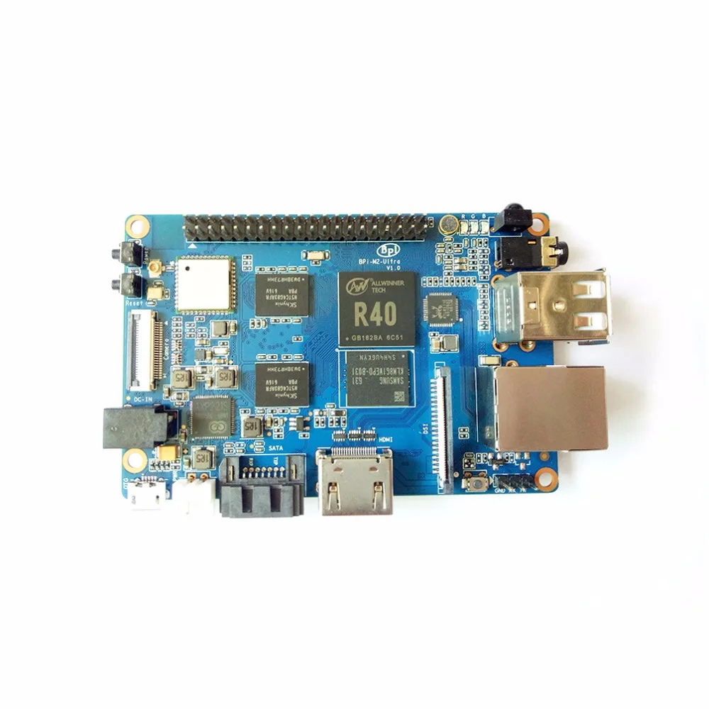 BPI M2 Ultra R40 Quad-Core 2GB DDR3 RAM with SATA WiFi Bluetooth 8GB eMMC demo board Single Board Computer - Одноплатный компьютер с демонстрационной платой BPI M2 Ultra R40 на процессоре Quad-Core, 2 ГБ оперативной памяти DDR3, SATA, WiFi, Bluetooth и 8 