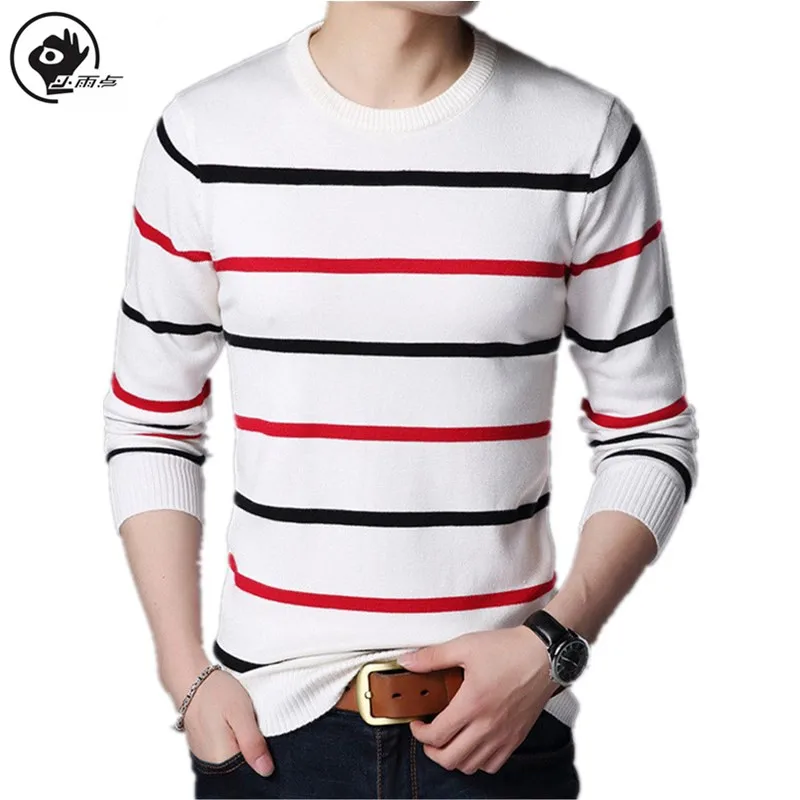 Маленький дождевик 2020 Осенний повседневный мужской свитер с круглым вырезом в