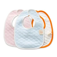 newborn baby baby bib bib thickened double layer quilted cotton baby saliva towel snap buckle newborn bib
