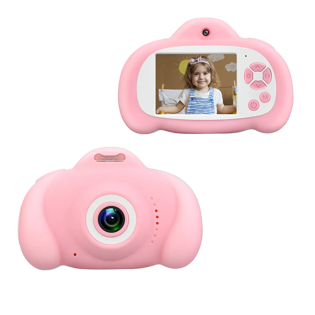 2. 4nch Детская цифровая камера маленькая зеркальная с двойным объективом игрушка