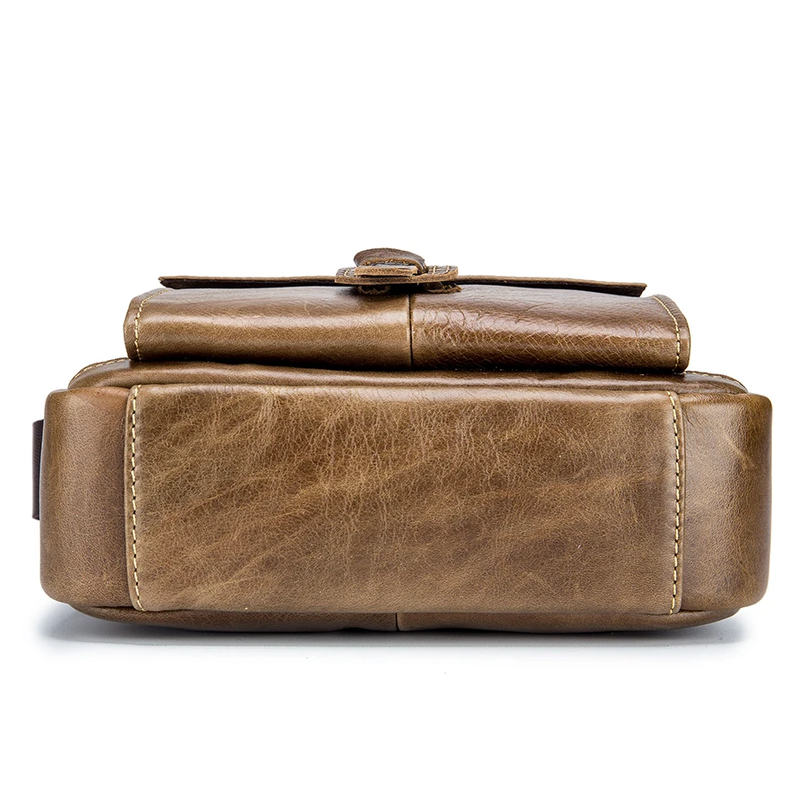 

100% Genuine Leather Men's Messenger Bag Vintage Cow Leather Small Shoulder Bag For Male Fashion Crossbody Bag Handbags