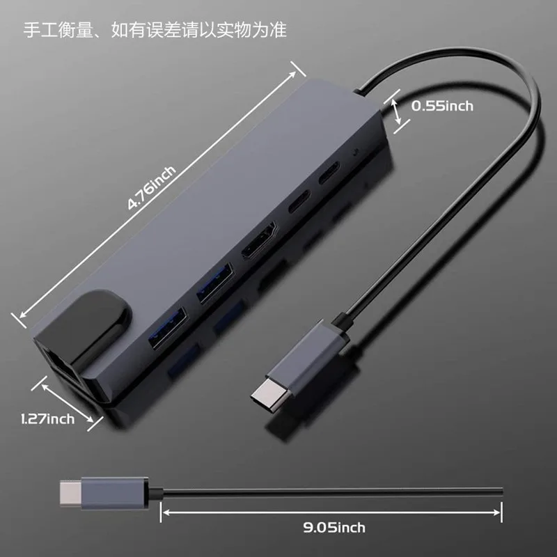 USB Type C Hub Type-C к HDMI-совместимый адаптер 4K VGA RJ45 Lan Ethernet SD TF USB-C 3 0 видео для MacBook Pro OTG |