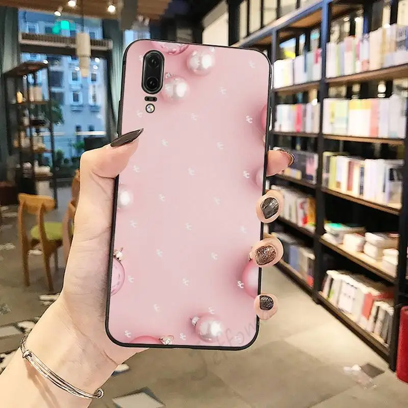 

pearl pink fashion high quality painting Phone Case For Huawei honor Mate P 10 20 30 40 Pro 10i 9 10 20 8 x Lite
