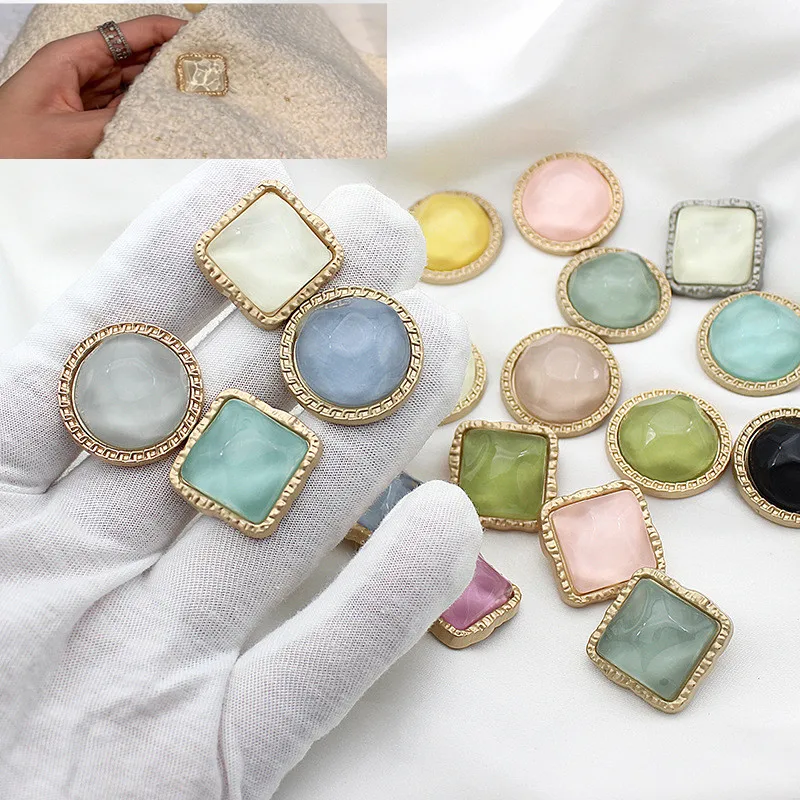 

5 шт Металлические квадратные круглые кнопки для одежды DIY Швейные декоративные кнопки для рукоделия аксессуары