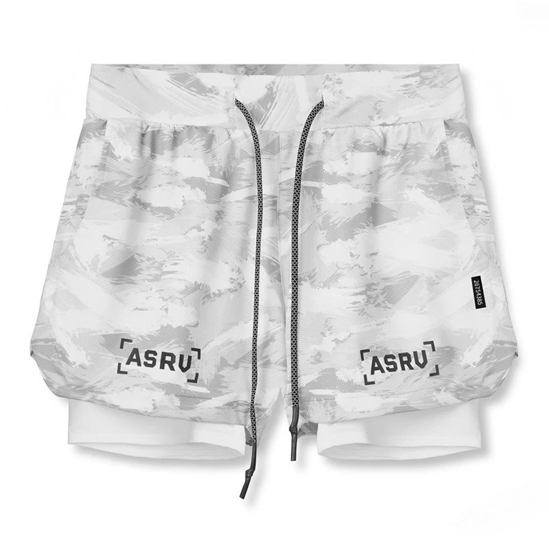 

Muscle Brothers men's running shorts sports outdoor leisure loose multi - pocket double - layer fitness pants