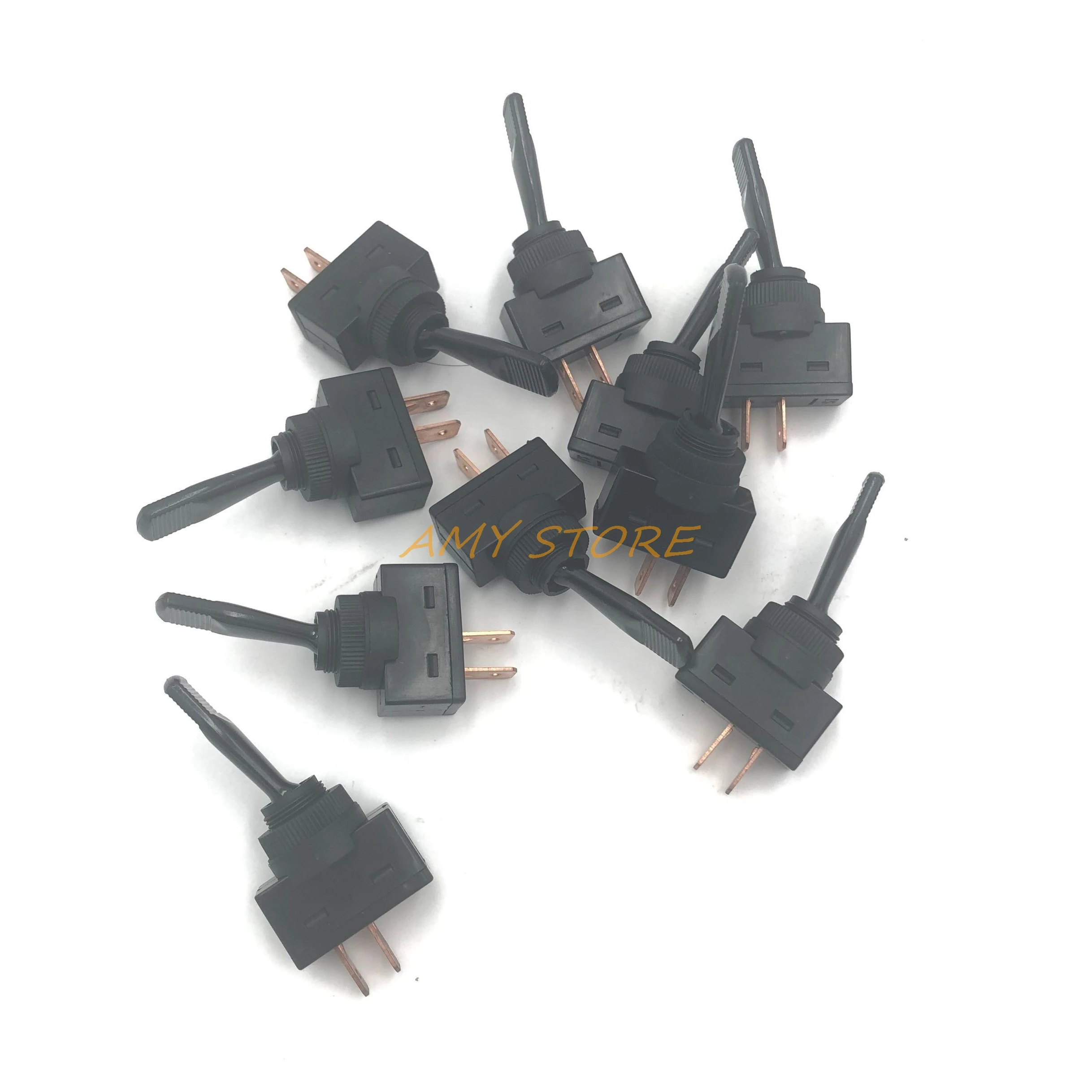 10 шт. ASW14 ASW-13-101 ASW-13-103 20A/12VDC 10A/125VAC ON/OFF 2/3Pin 12 мм крепление тумблер черный пластик для
