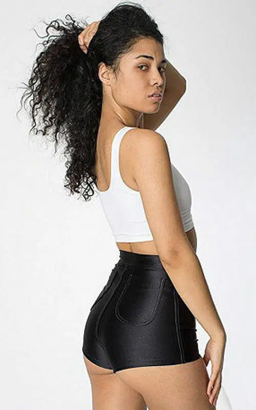 Womens Girls Sexy American Shiny High Waist Apparel Disco Shorts Hot pants Club Waisted Ladies Mini | Женская одежда