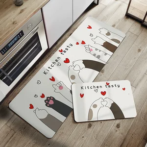 moder kitchen carpet waterproof oilproof pvc cartoon mat kitchen floor door mat anti slip mats home entrance front door doormats free global shipping