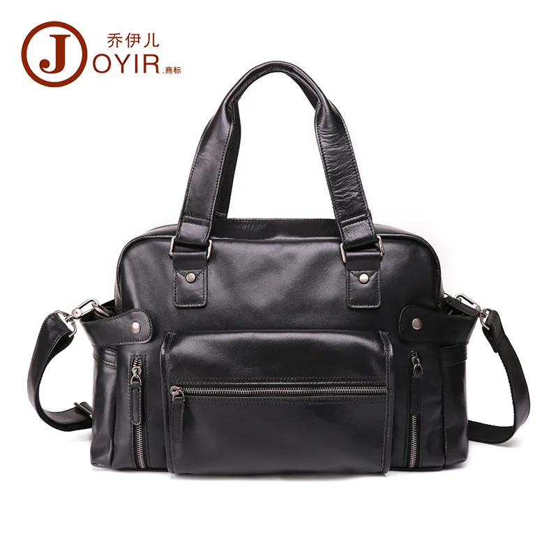 Мужская сумка через плечо из зернистой кожи новый стиль мужская Многоуровневая