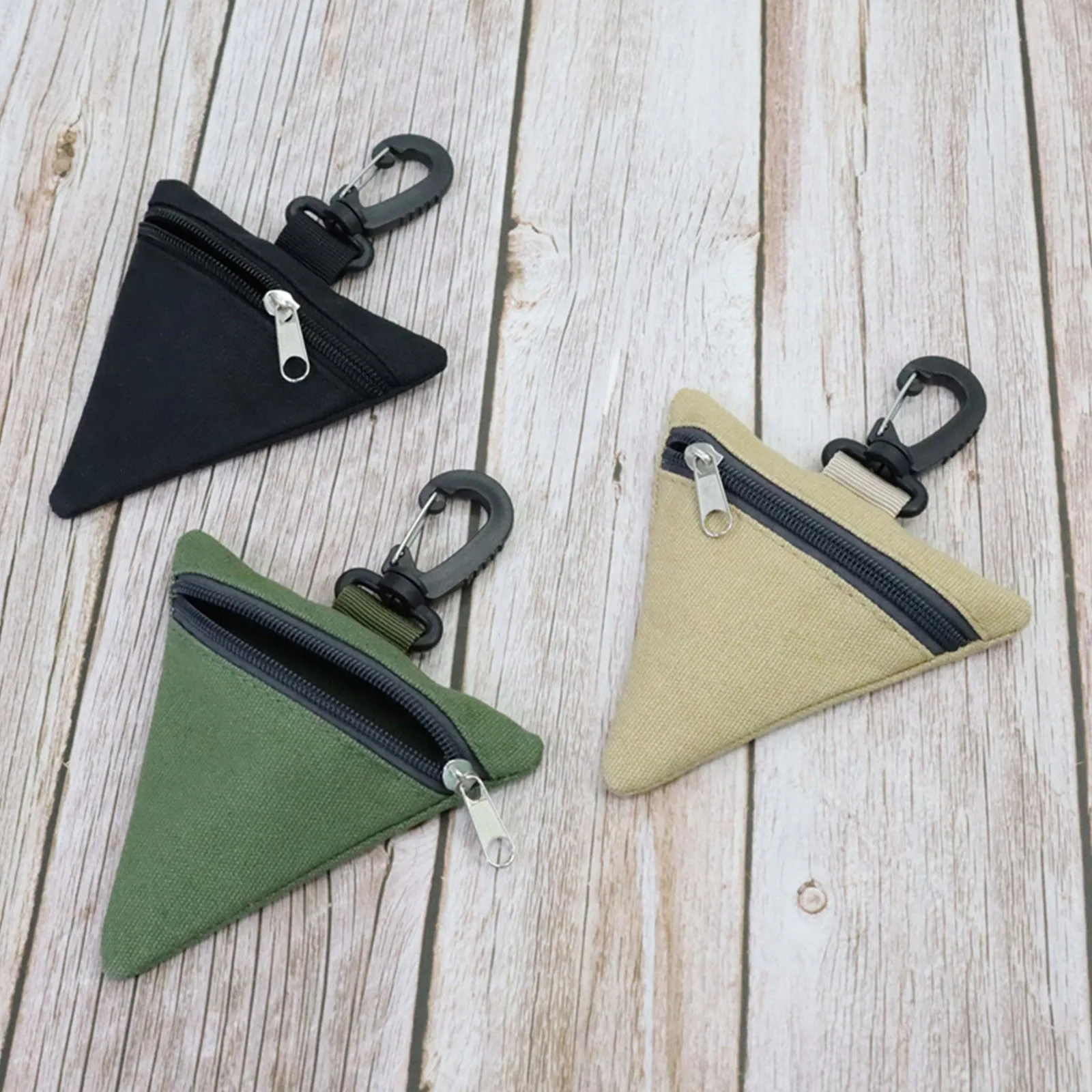 

Mini Key Case Outdoor Triangle Military Hunting Waist Pouches Hanging Buckle Running Portable Tool Storage Handheld Bag