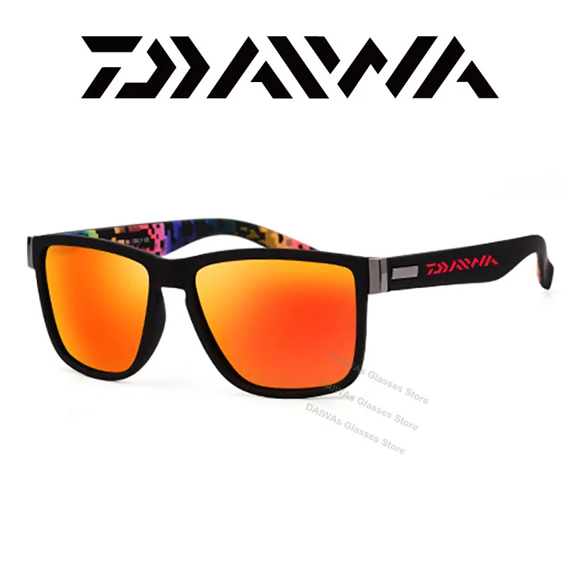 

DAIWA New Polarized Sunglasses Men Brand Designer Square Sports Sun Glasses for Men Driving Fishing Black Frame Goggle UV400