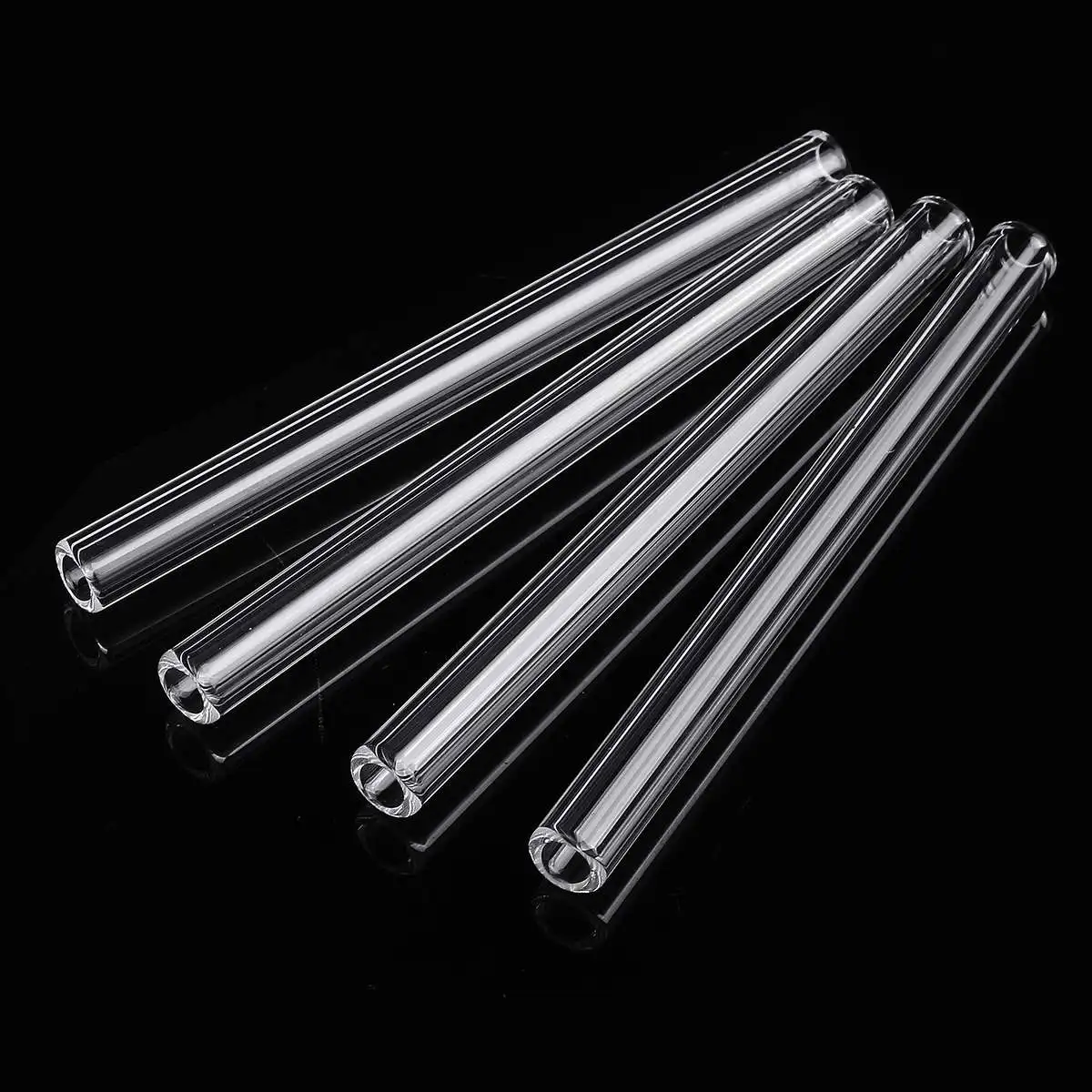 

KICUTE Glass Blowing Tube 4Pcs 100mm OD 7mm 1.5mm Thick Wall Borosilicate Lab Tubing School Factory Laboratory