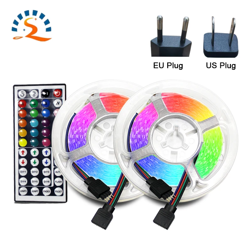 Светодиодная лента 2835 гибкая 12 В RGB водонепроницаемая Ligth 5 м 10 светодиодный