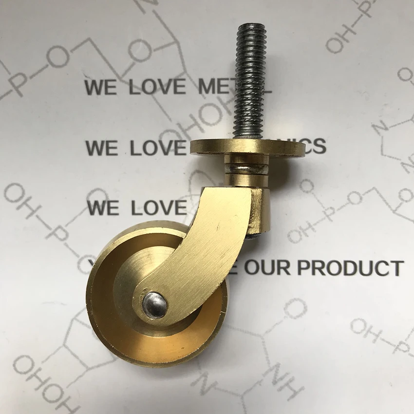 Винтажные латунные ролики для мебели офисных стульев винтовое крепление M8