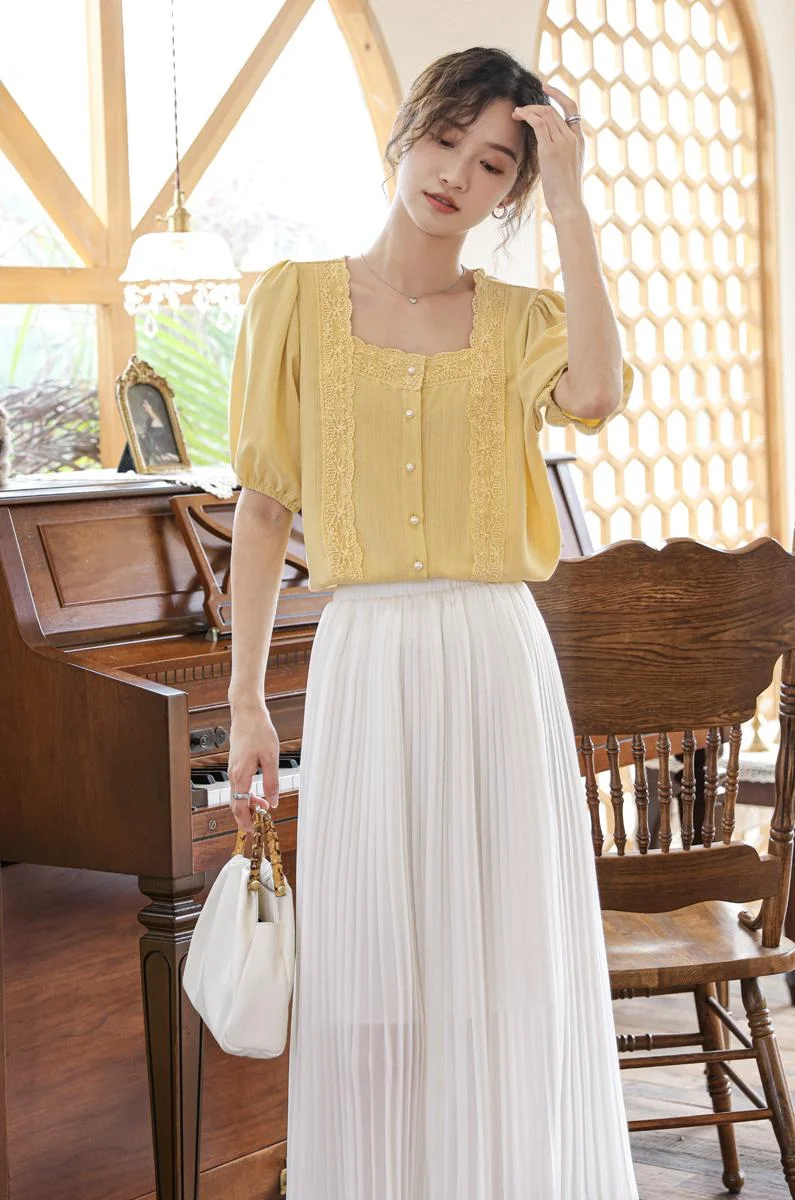 

Summer Women's Blouses Bow Shirts Fashion Top Chiffon Casual Shirt Short Sleeve Blouse Plus Size Solid Lady Tops Houthion