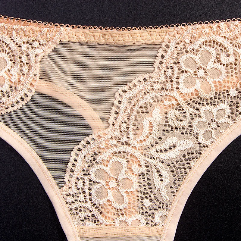 

Solid Ice Silk Sexy Hollow Out Panties Sporty High Waist Seamless Underwear Women Fitness Breathable Crotch Cotton Briefs