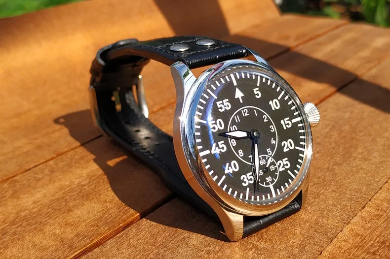 Мужские механические часы 44 мм без логотипа с черным циферблатом|date|date watch |