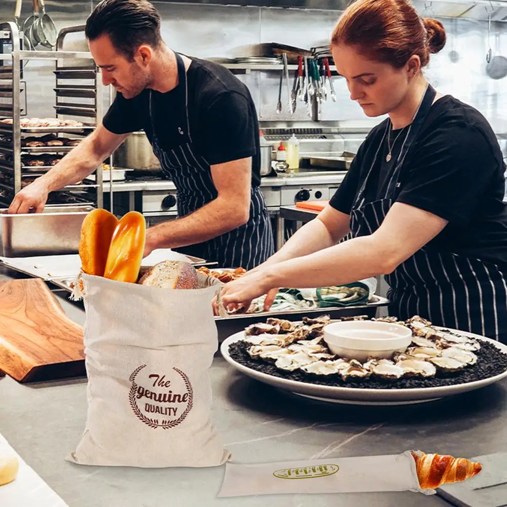 Льняная сумка для хлеба многоразовая французская багета сумка-органайзер на