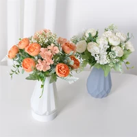 hot selling simulation dream peony wedding bouquet home restaurant hotel christmas party decoration artificial peony flower rose