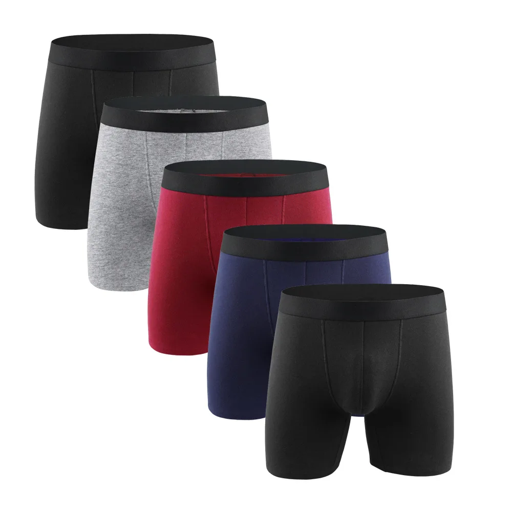 Mens Cotton Underwear Cotton Boxers Briefs Calzoncillos Hombre  Size Panties Solid Underpants Bokserki Meskie Boxer Shorts