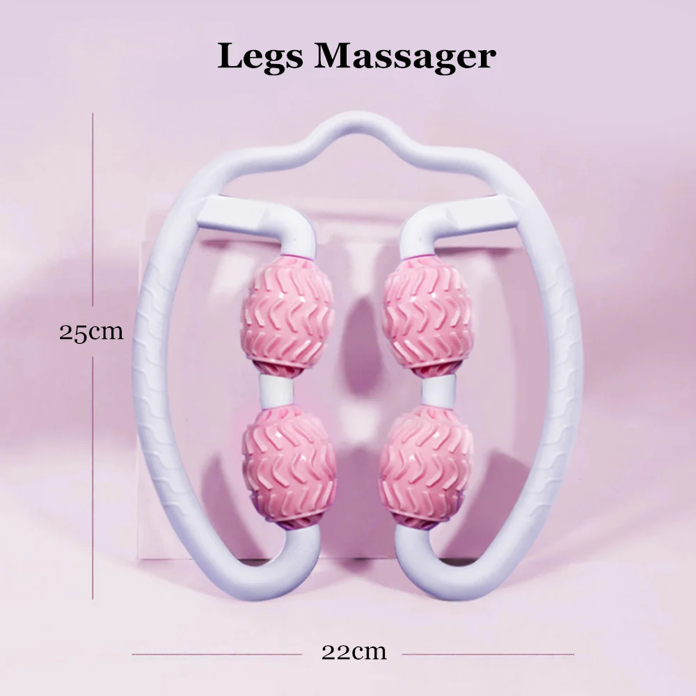 

3 Colors 360° Massager Roller 4 Wheel U Shape Clamp Leg Massage Relaxation Body Muscle Pain Relief Loss Weight Health Care
