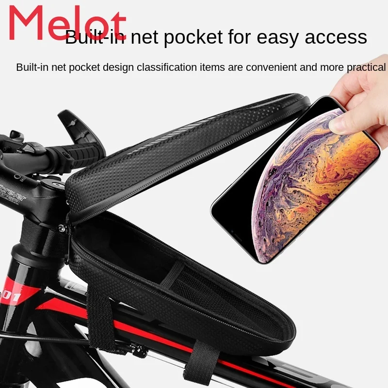 

Mountain Bicycle Tube Bag Front Bag Hard Shell Kit Road Bike Riding Front Beam Bag Waterproof Fixture and Fitting