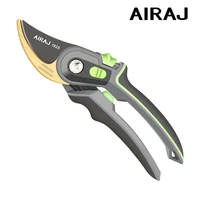 airaj pruning shears garden shears household portable ratchet branches fruit tree pruning hand tools belt folding saw and gloves