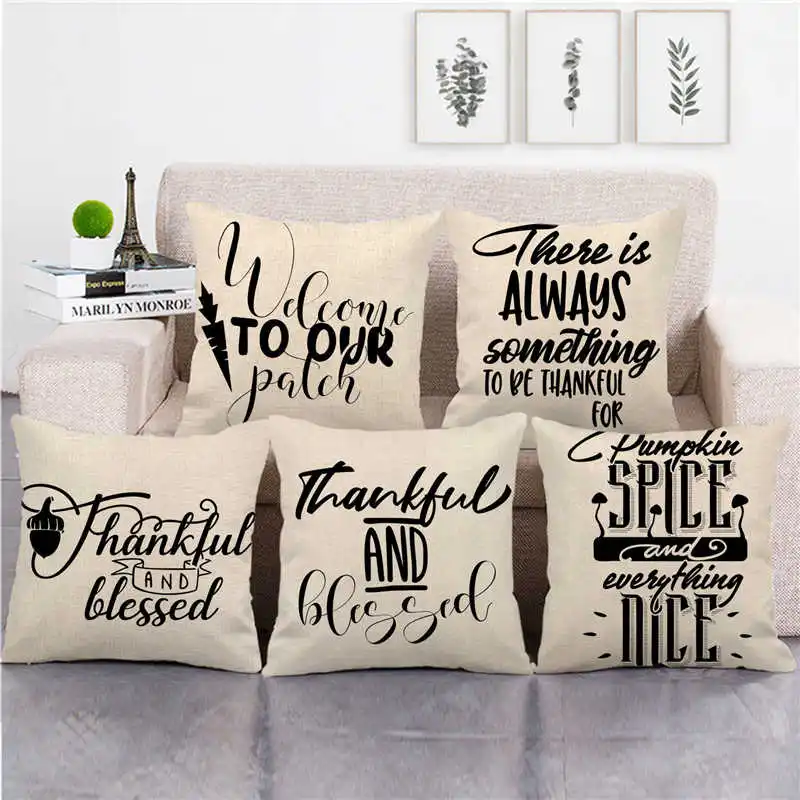 45 см * английские слова девиз жизни Бог благословит тебя лен/хлопок Чехлы на