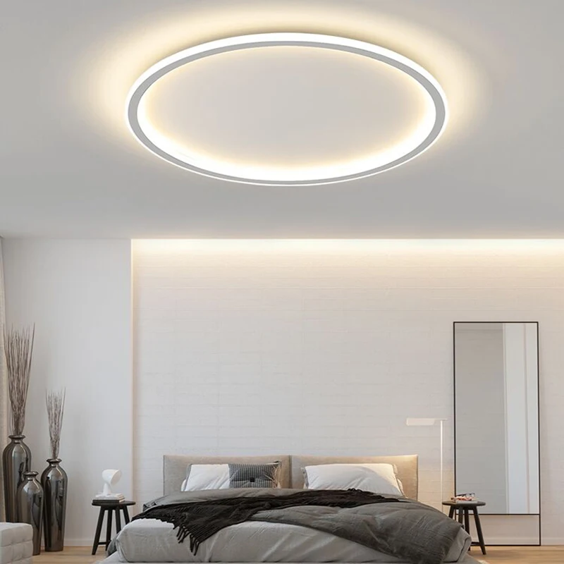 $23.04 Simple bedroom lamp living room study lamp round ultra-thin led ceiling lamp restaurant ceiling chandelier Nordic style lighting